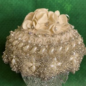 A hand made one of a kind vintage ring, bearer pillow for weddings